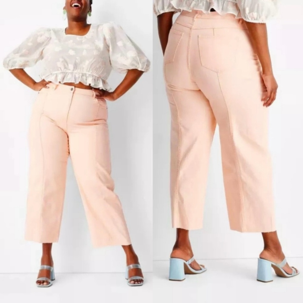 NWT Future Collective Stylish Peach Cropped Pants